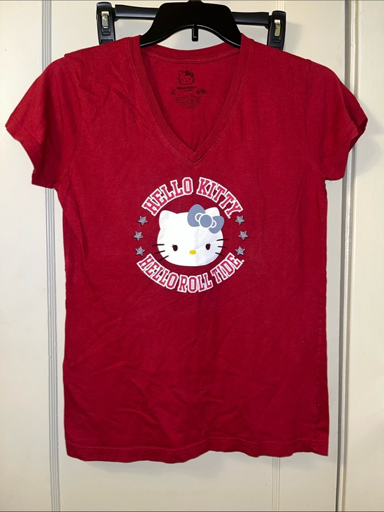 Hello Kitty Tops - Hello Kitty Hello Roll Tide Red V-Neck Tee